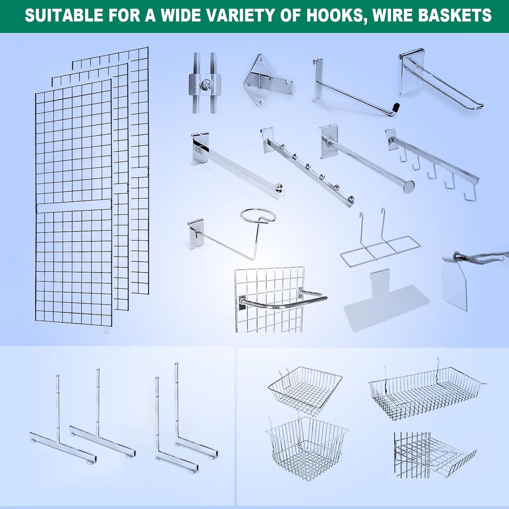 Grid Wall Commercial Grade Grid Panels Heavy Duty Panel for Retail Display 2&...