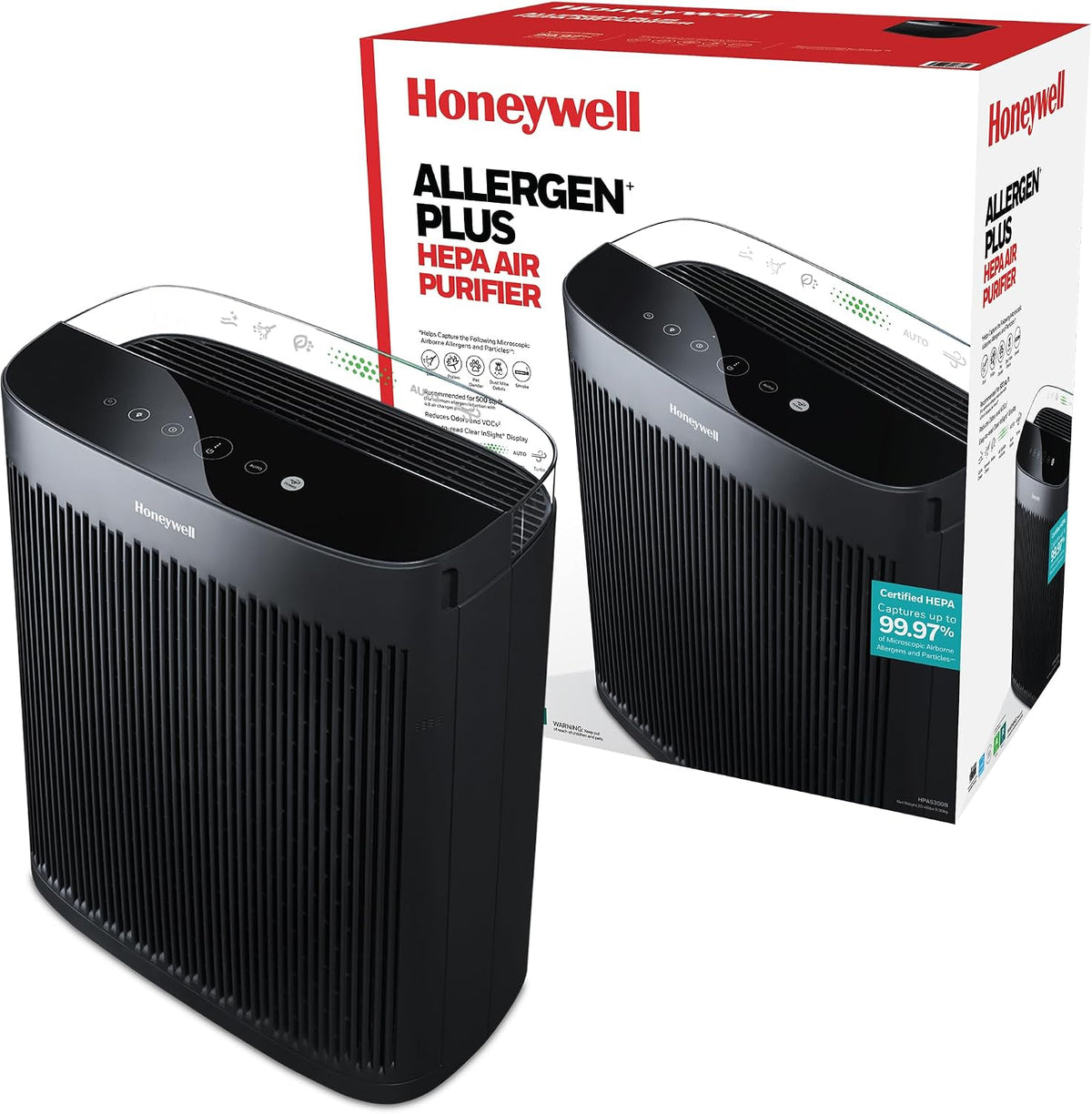 Honeywell HEPA Air Purifier for Home, 2423 Ft² Rooms in 1 hour, Air Quality