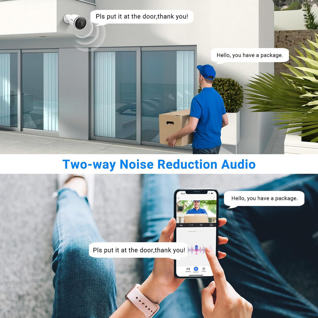 vikylin 8mp poe ip security bullet camera outdoor, side view