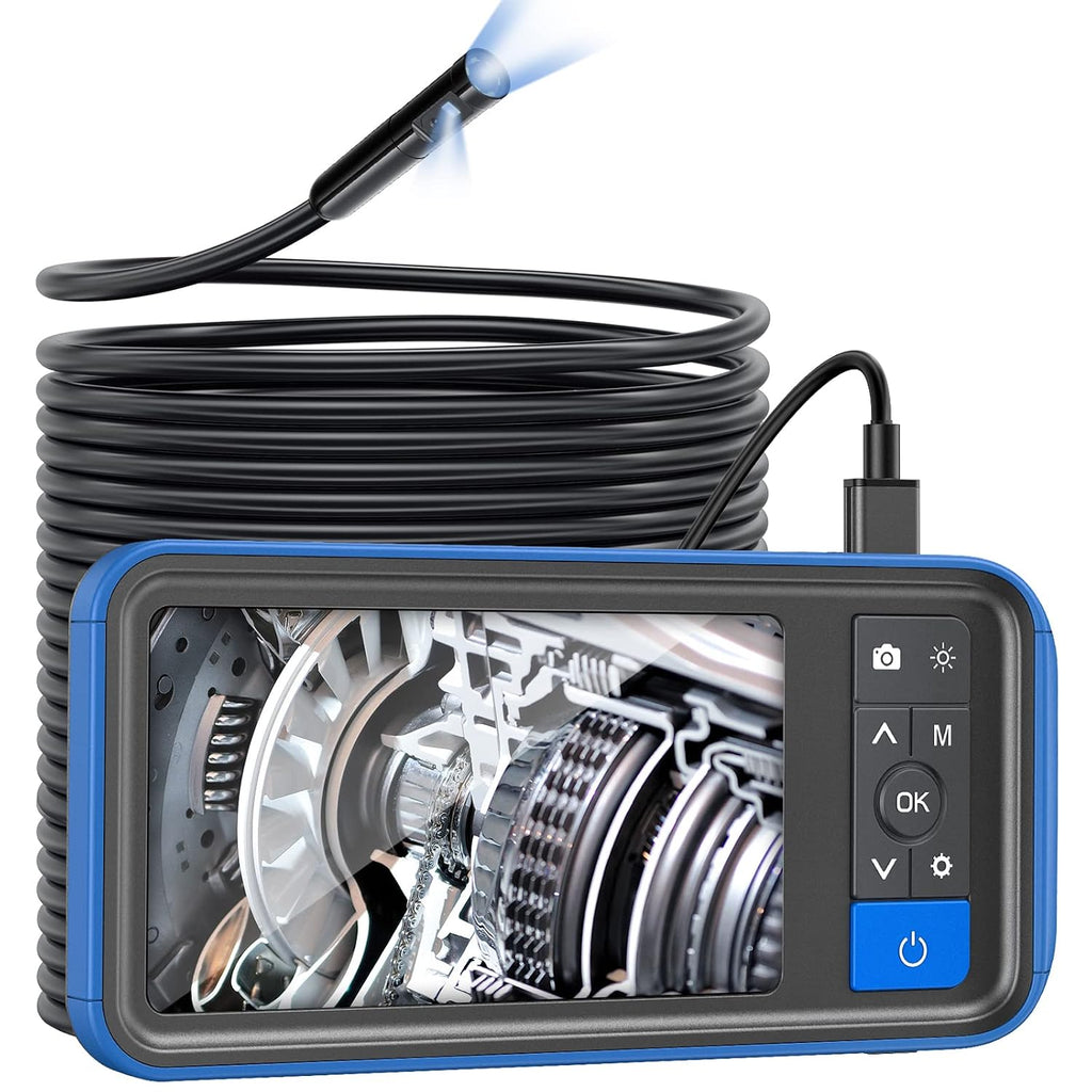 50FT Dual Lens Endoscope with Light, Teslong MS450 Drain Pipe Snake Camera