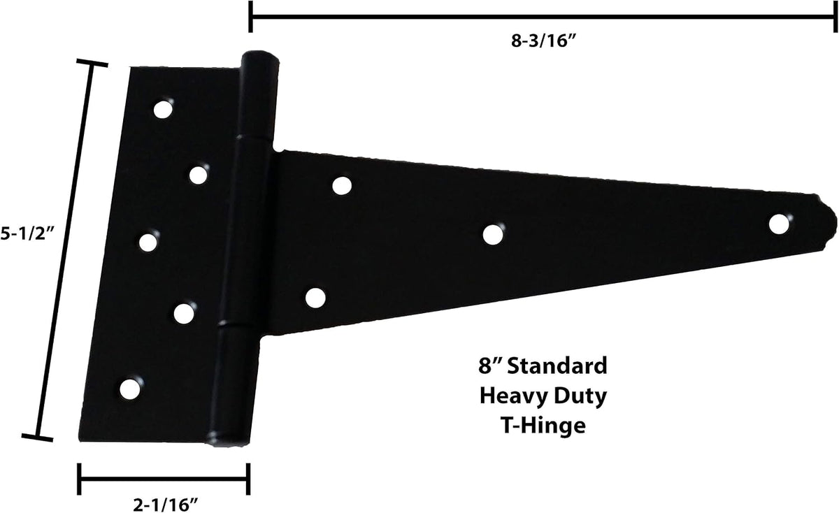shed windows and more t hinges 8" strap shown in use