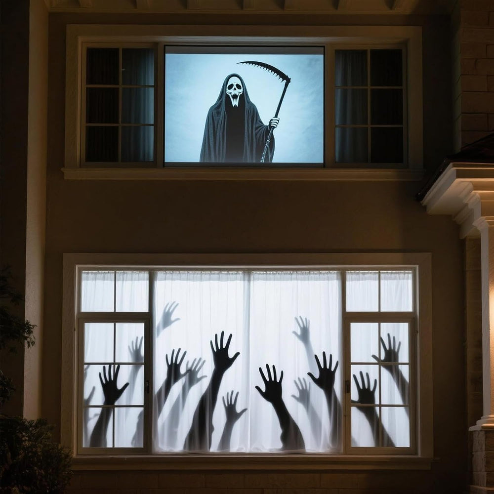 AAJK 120in Halloween Holographic Window Rear Projector Screen