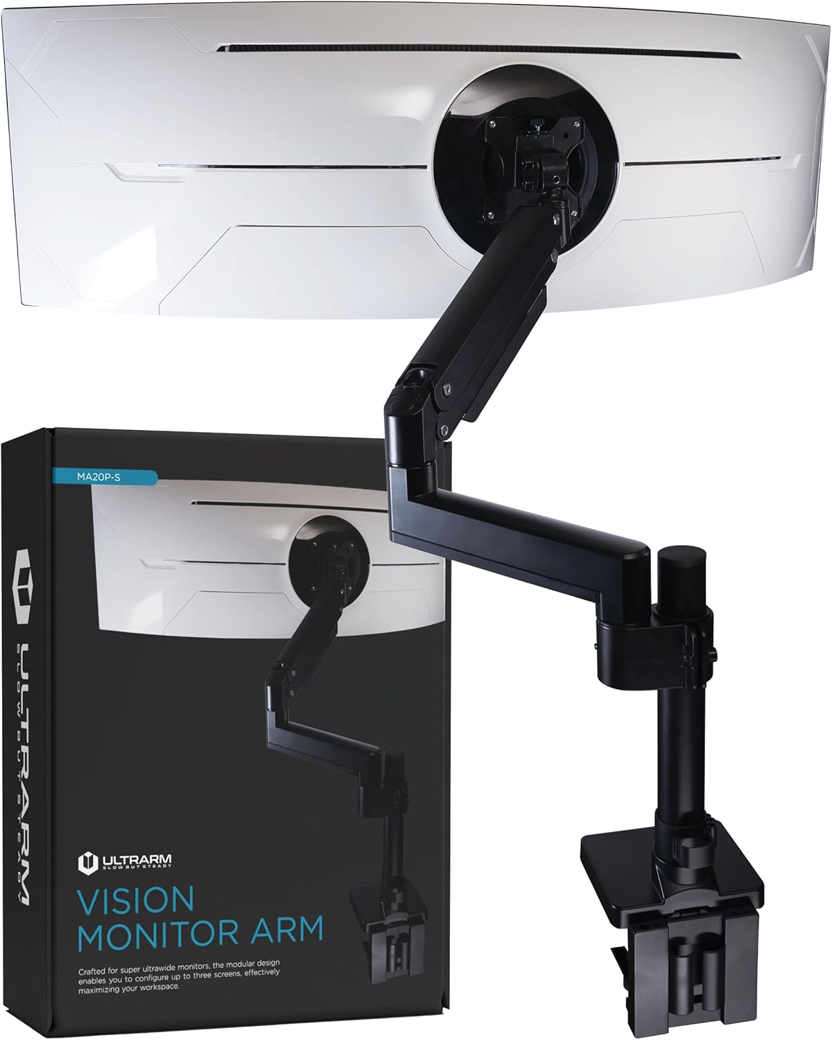 ULTRARM Heavy Duty Monitor Arm for Ultrawide Monitors up to 57" and 44 lbs