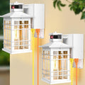 Porch Light with GFCI Outlets, Exterior Wall Light (2-Pack)