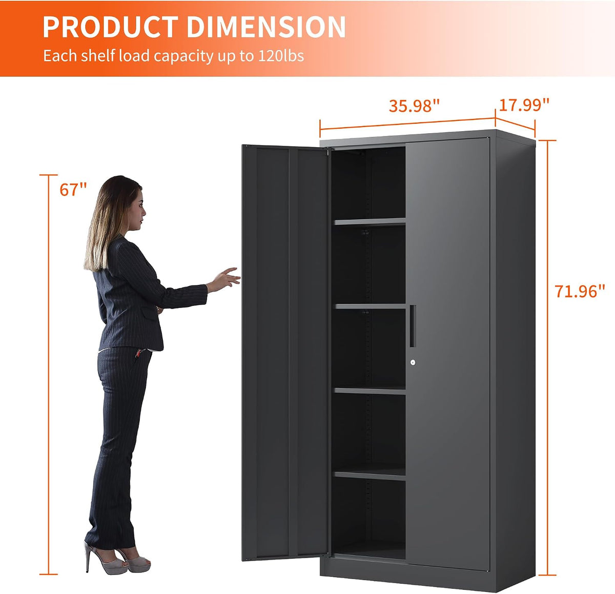 metal storage cabinet for garage, tool cabinet, utility, close-up detail