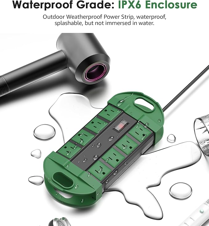 CCCEI Outdoor Power Strip Weatherproof
