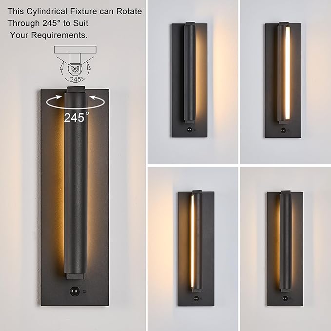 Tarentlight Modern PIR Motion Sensor Outdoor LED Wall Light,