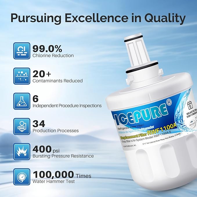 ICEPURE DA29-00003G Refrigerator Water Filter Replacement (4PACK)
