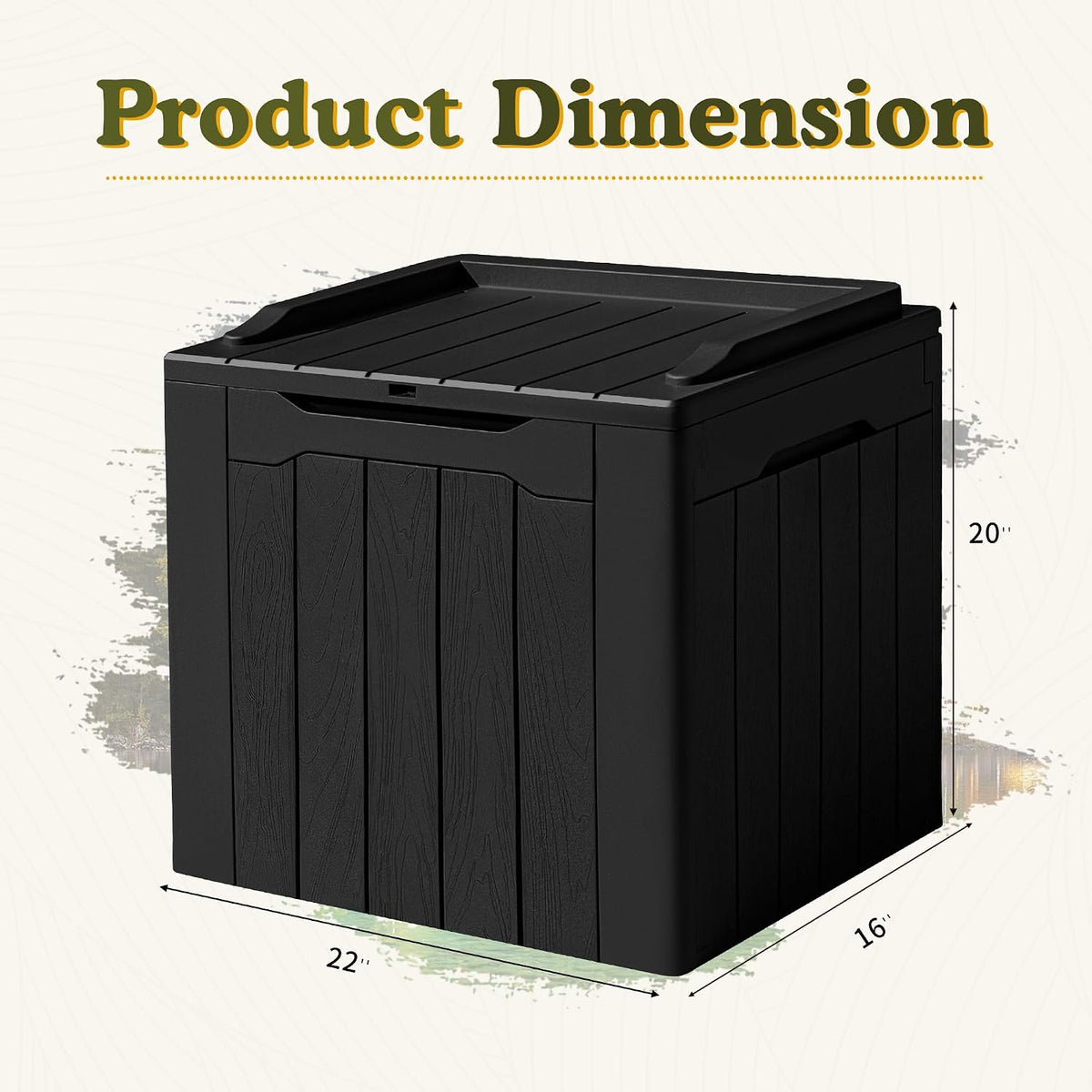 devoko 31 gallon waterproof outdoor storage box resin, package contents