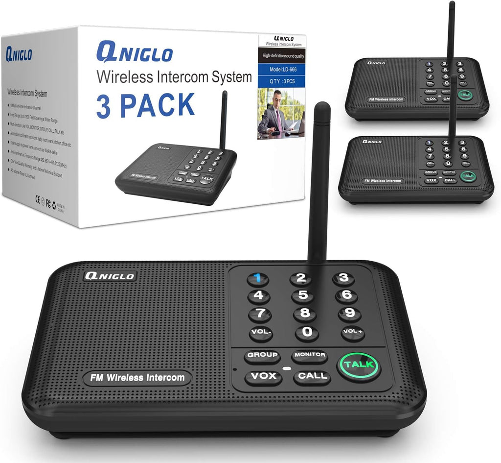 Intercoms Wireless for Home, 5280 Feet Long Range Wireless Intercom System for