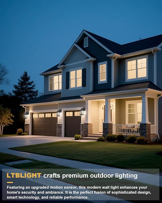 LTBLIGHT Motion Sensor Porch Lights
