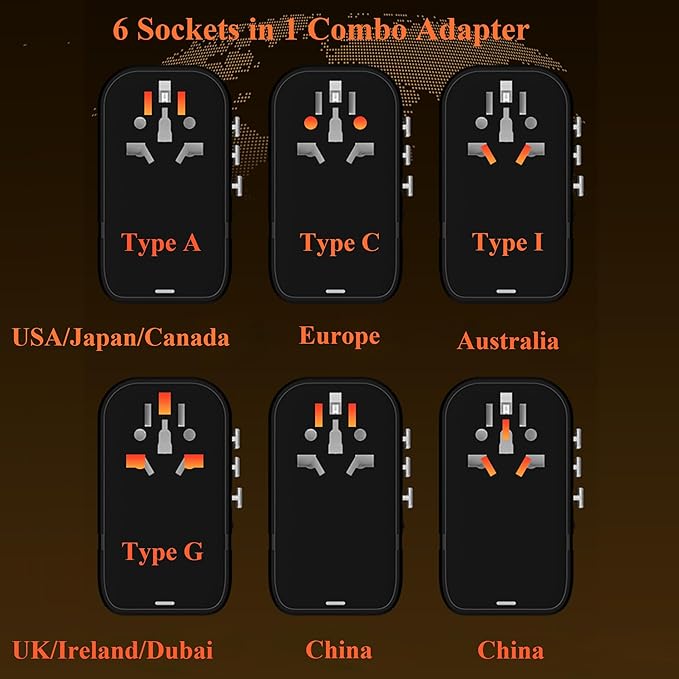 220V to 110V Voltage Converter, US to Europe Travel Converters, Universal