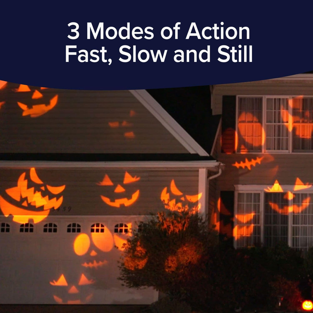 Star Shower Slide Show Halloween LED Projector, 6 Slides, Full-Color
