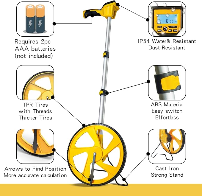 Zozen Measuring Wheel Digital Display High Precision, Premium Measure Wheel