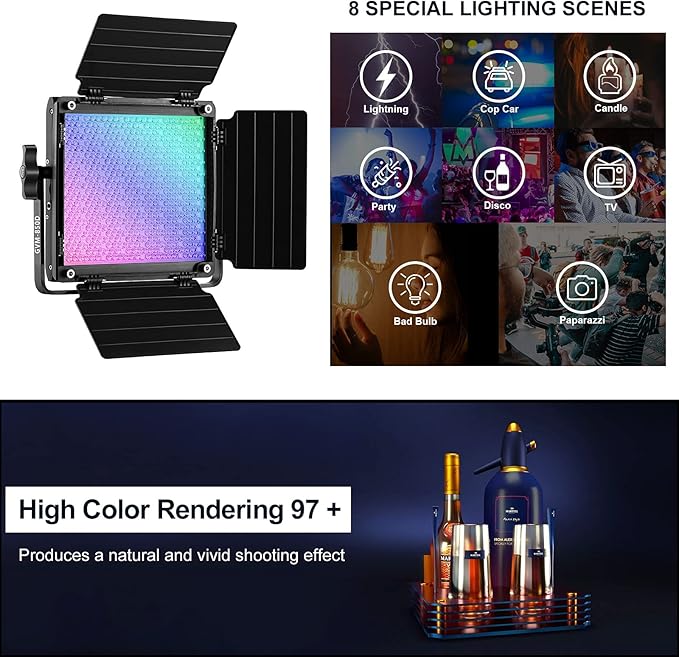 GVM 850D RGB LED Video Lights (2 Packs)