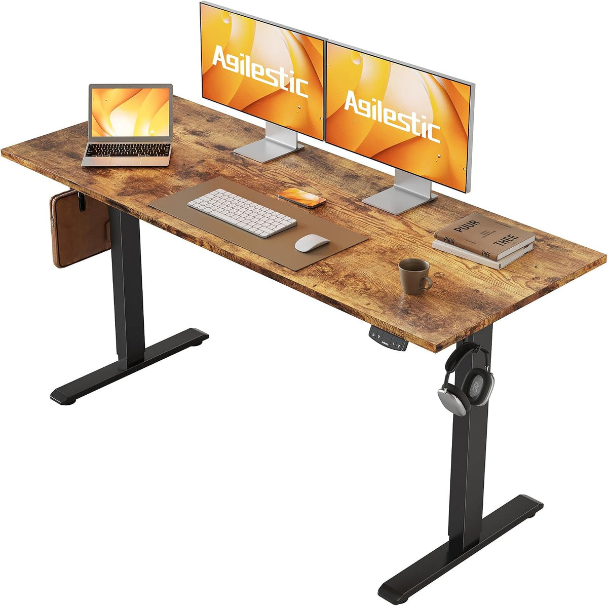 Agilestic Electric Standing Desk, 55 x 24 Inches Height Adjustable Desk