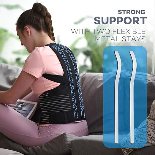 SICHEER Posture Corrector for Women and Men Back Brace Straightener Shoulder