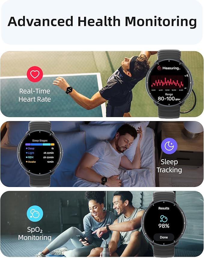 Parsonver Smart Watch for Swimming, 5ATM Waterproof Watch for Pool & Open Water