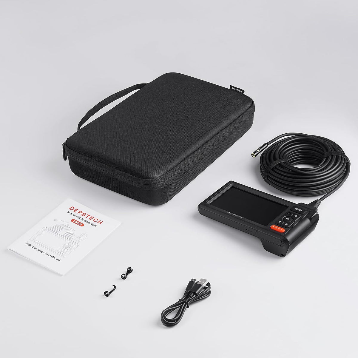 depstech 50ft endoscope camera, 5" ips screen triple, view 9