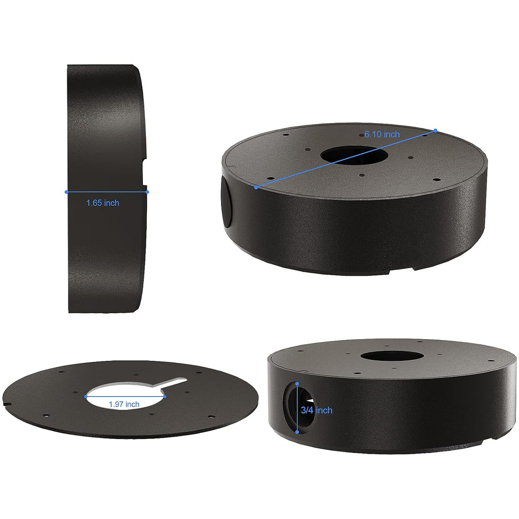 ens custom drilling junction box for security cameras shown in use