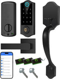 Fingerprint Smart Door Lock Front Door with Handle Set App Control