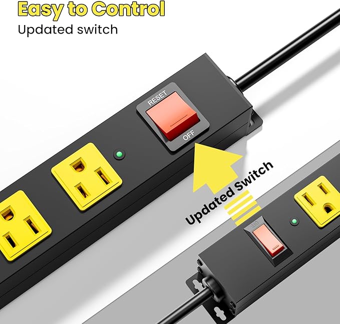 10 Outlet Metal Power Strip