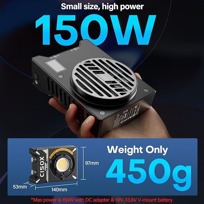 SIRUI Super Bulbs C150X Combo 150W LED Video Light, COB Portable Photography