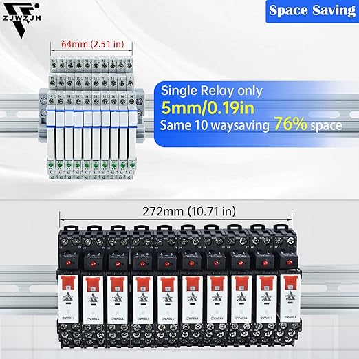 20Pcs Electromechanical Relay 6Amp Miniature Power Relay 110V-120V AC 1NO 1NC