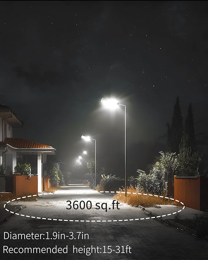 Ofuray Of-15000W Solar Street Lights Outdoor – Super Bright 150 LED, Lights up 3