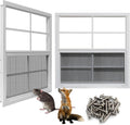 NeatiEase Upgraded Shed Windows 2 Pack, 30" x 36" Windows with Tempered Glass and Stainless Steel Screen for Shed, Chicken Coop, Playhouse, Household, Garage(White)