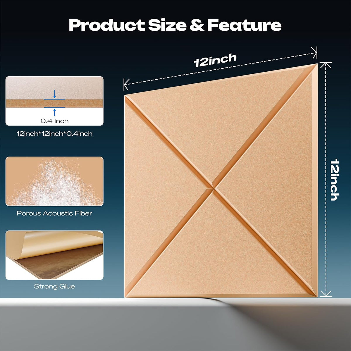 sonicism 22 pack x-lined acoustic panels shown in use