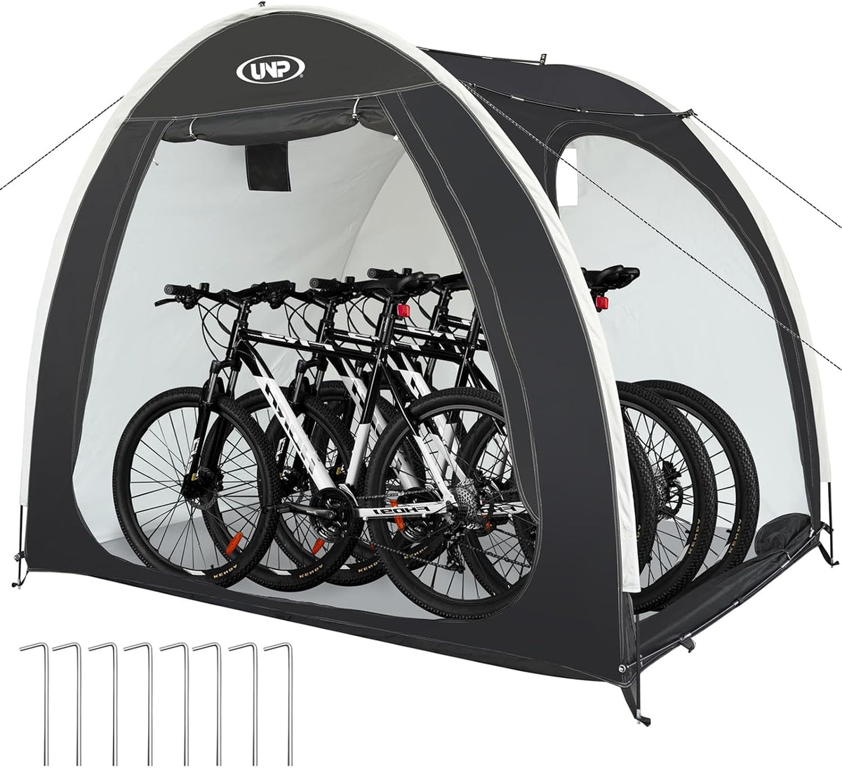 UNP Bike Storage Shed Tent, Waterproof Bike Storage Tent for 1/2/3/4 Bikes