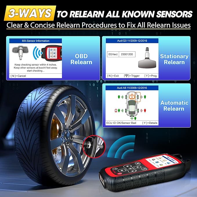 2026 Autel MaxiTPMS TS508WF KIT TPMS Programming Tool, WiFi Ver. of TS508K (4PCS)