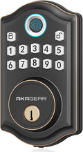 AkaGear DS10 Keyless Entry Door Lock with Fingerprint, Oil Rubbed Bronze