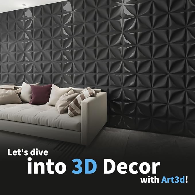 Art3d Decorative 3D Wall Panel, 32 Sq.FT PVC Interior Wall Decor