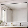 Black Bathroom Mirror for Wall, 36x48 Inch Rectangle Mirrors