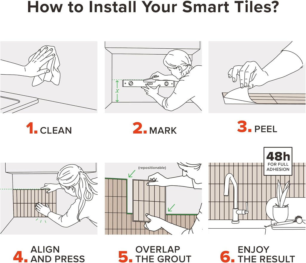 smart tiles peel and stick backsplash, view 10