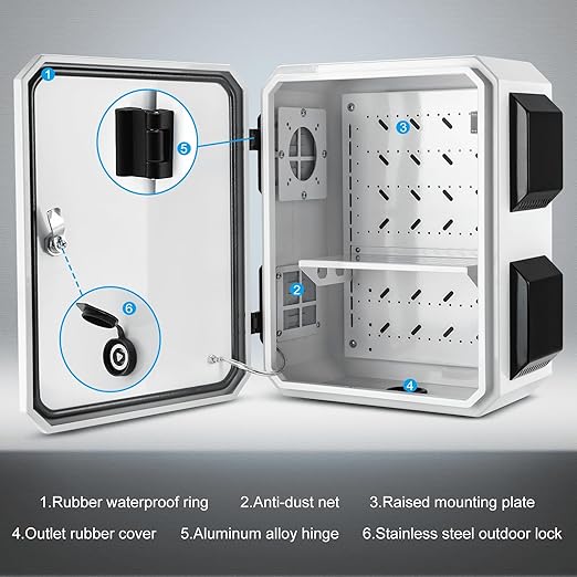 Outdoor Electrical Box, Cold-Rolled Steel Plate, Aluminum Alloy Back Beam