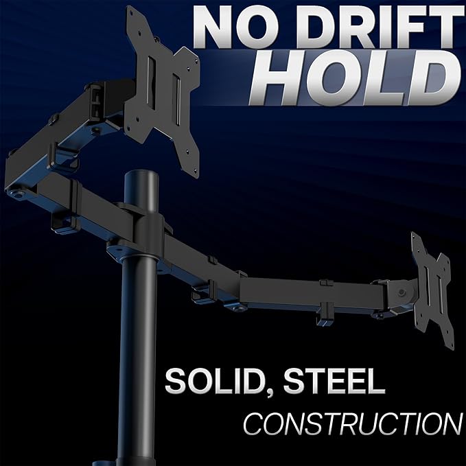 VIVO Dual Monitor Desk Mount, Holds 2 Computer Screens up to 30 inches and