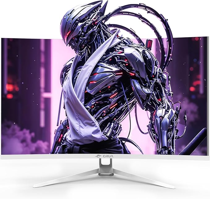 CRUA 32" Curved Gaming Monitor, 144Hz/160Hz 4K UHD 1500R VA Screen, Supports
