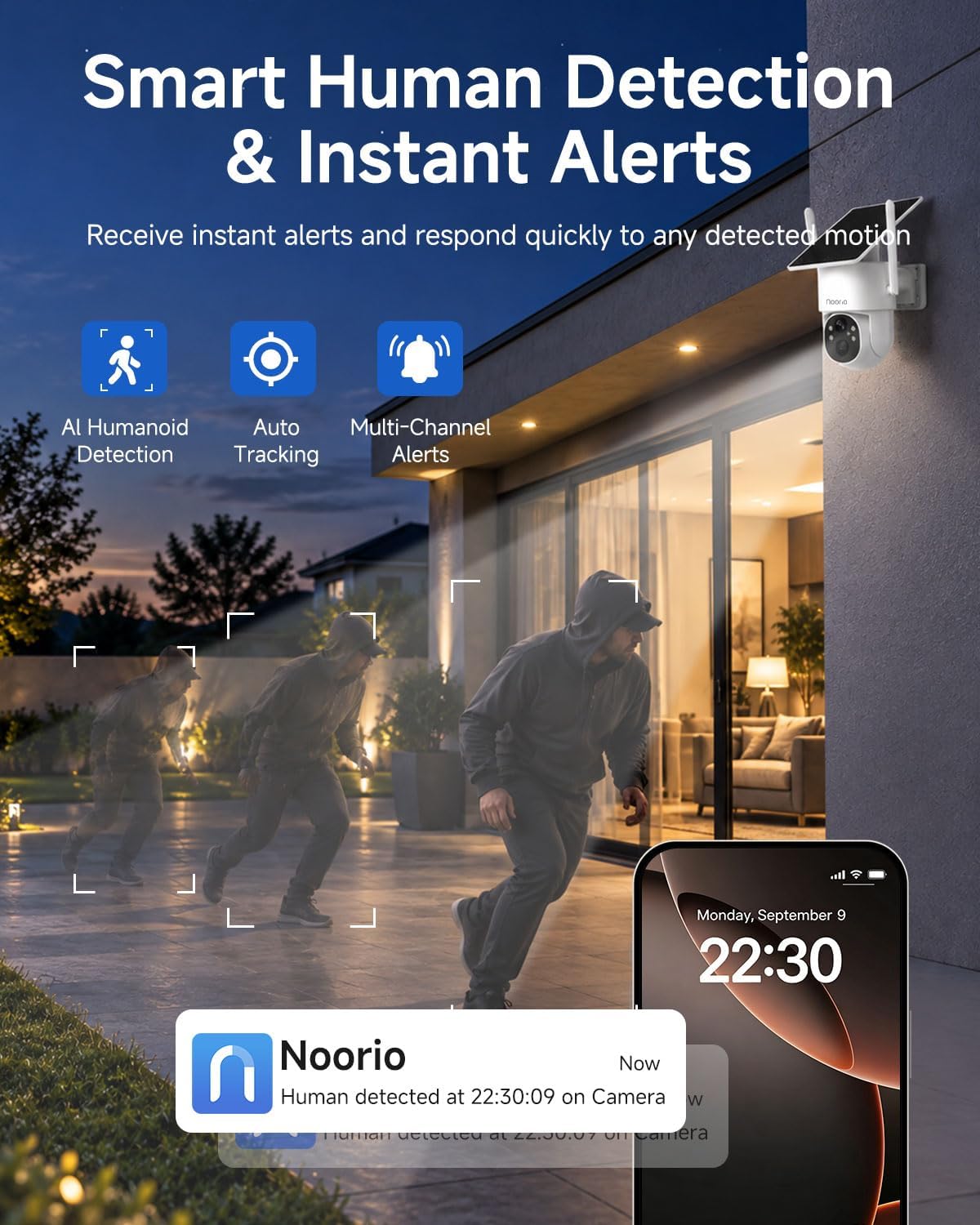 noorio 2k 4mp solar security camera outdoor wireless, package contents