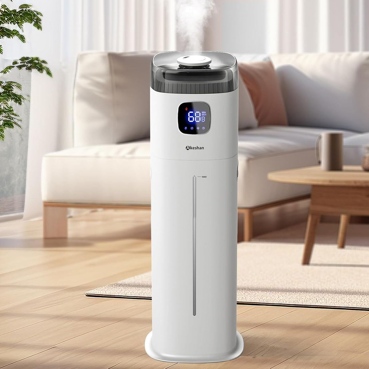 Akeshan Large Humidifier for Bedroom, 9L/2.5Gal Ultrasonic Cool Mist, Easy Clean