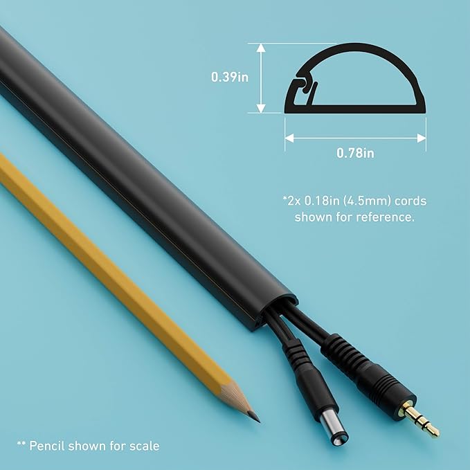 D-Line 13.12ft Cord Hider Kit, Patented Cable Cover, Hide Wires on Wall