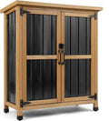 PetsCosset Small Outdoor Storage Cabinet Weatherproof with Lockable Doors