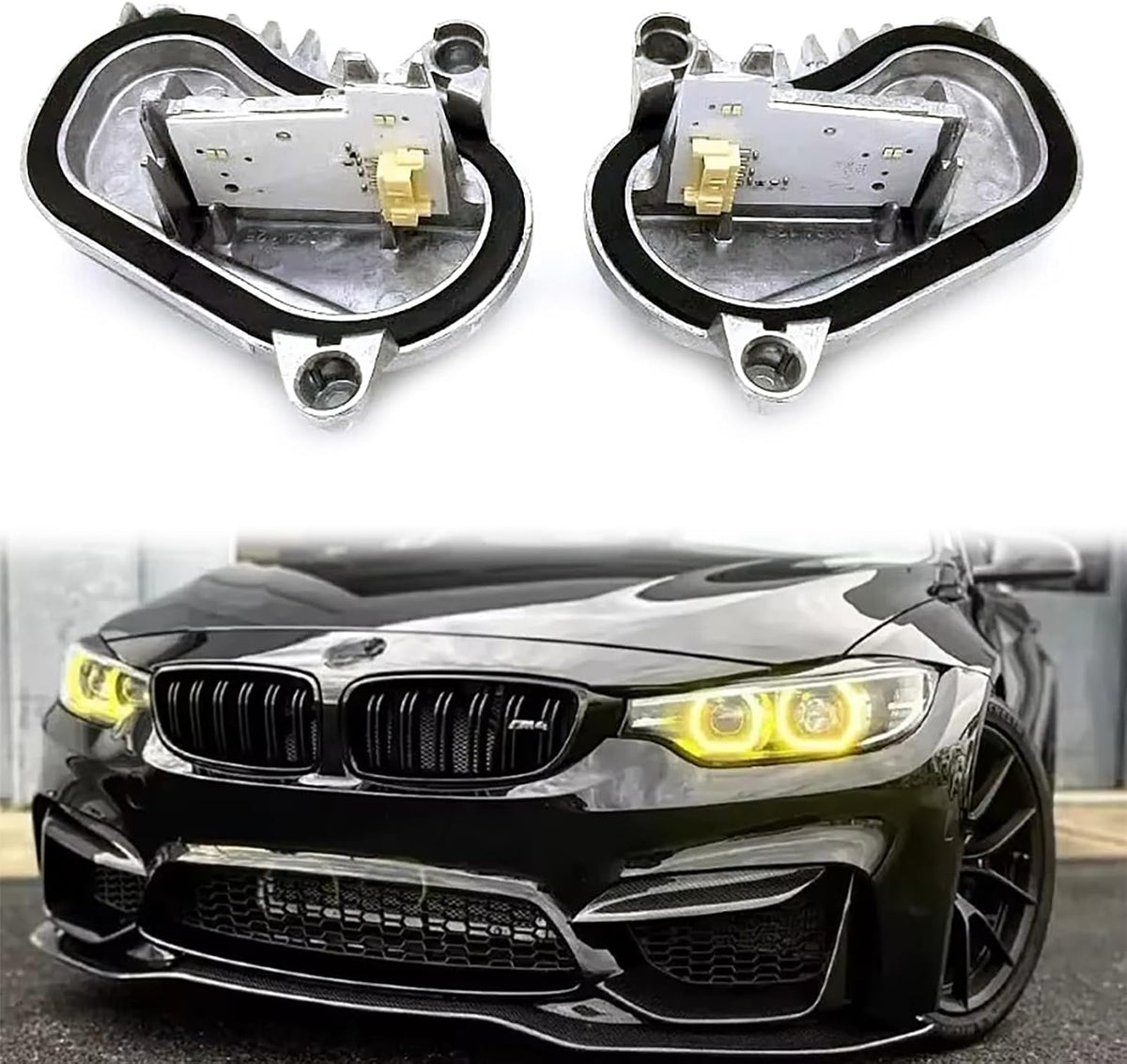 SOCAL-LED LIGHTING Yellow Angel Eye Daytime Running Light DRL Non-Adaptive