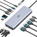 USB C Docking Station 4 Monitors, 13 in 1 Laptop Docking Station 3 Monitors