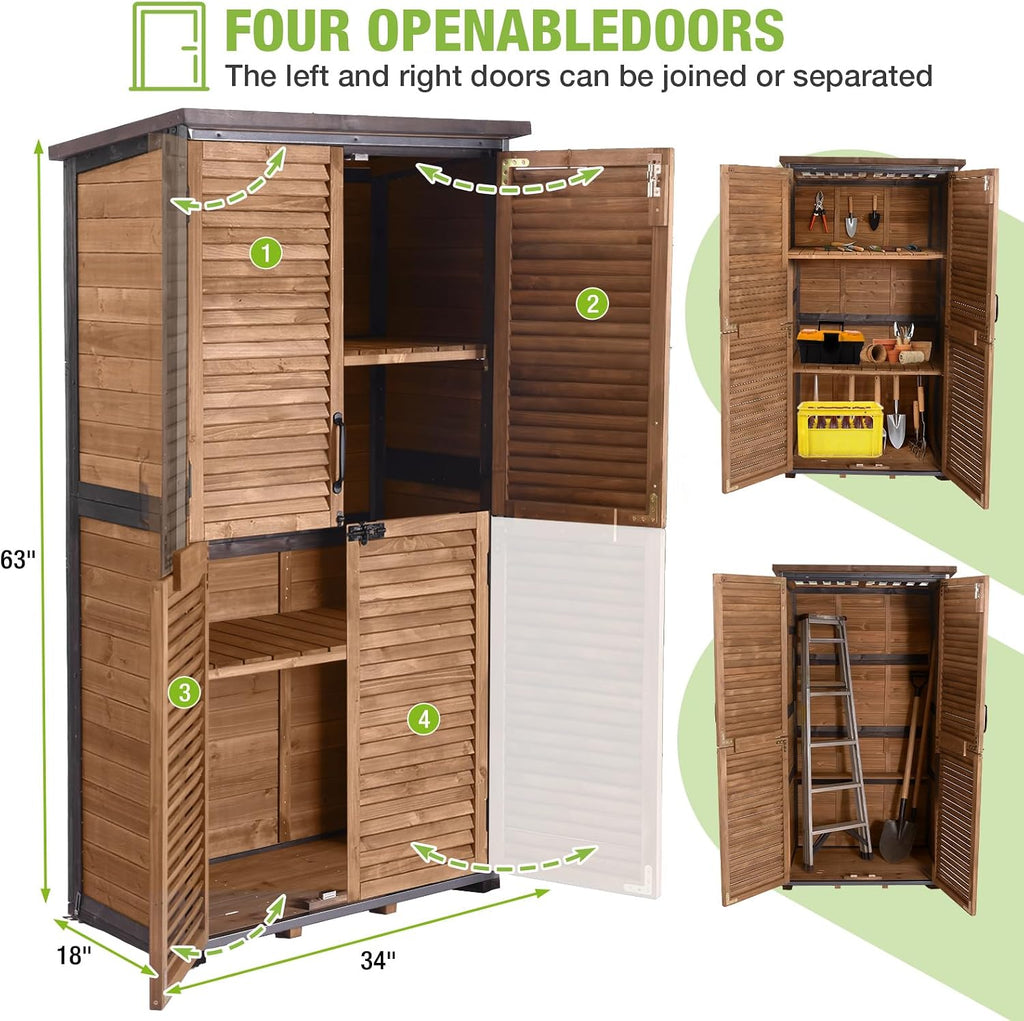 gutinneen outdoor storage cabinet upgraded with metal frame, package contents