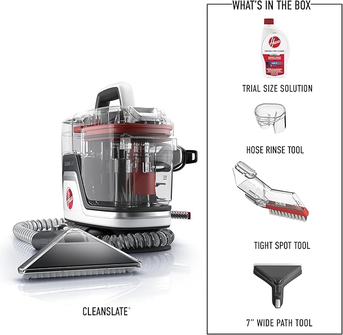 Hoover CleanSlate Plus Portable Carpet + Upholstery Spot Cleaner Machine