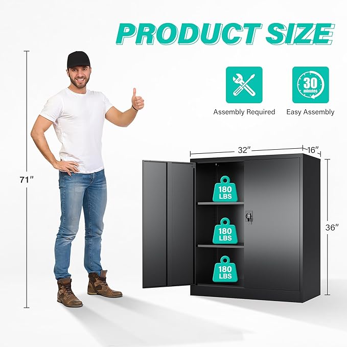 SISESOL Small Metal Storage Cabinet