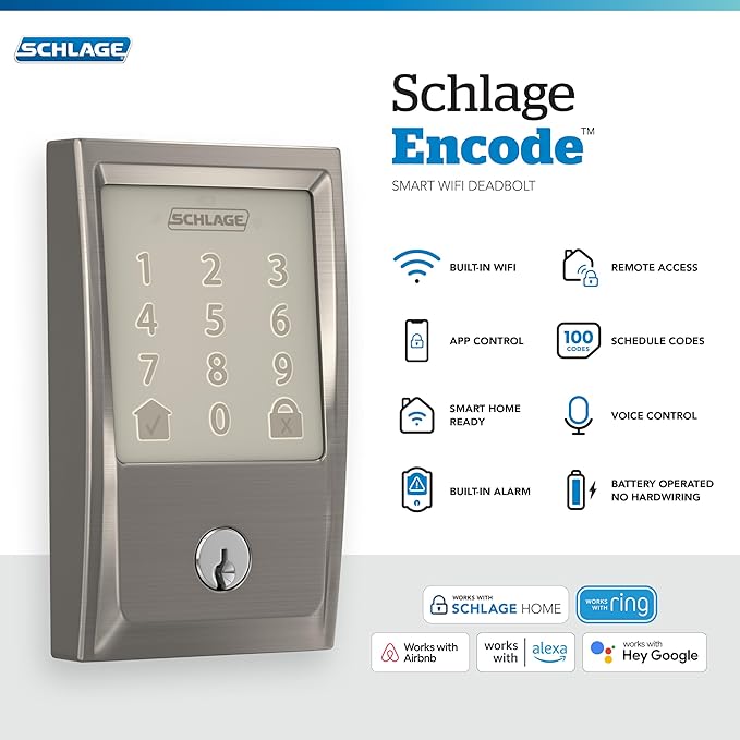 Schlage Encode Smart WiFi Deadbolt Lock
